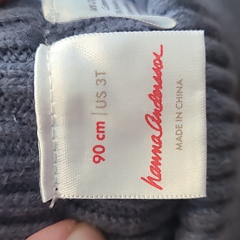 Hanna Andersson cotton Sweater leggings 3T - Picture 4 of 5